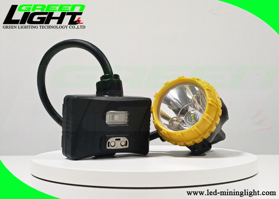 Giallo legato con corde Shell For Coal Mining nera dell'ABS di Cap Lamp del minatore degli alti semi LED di illuminamento