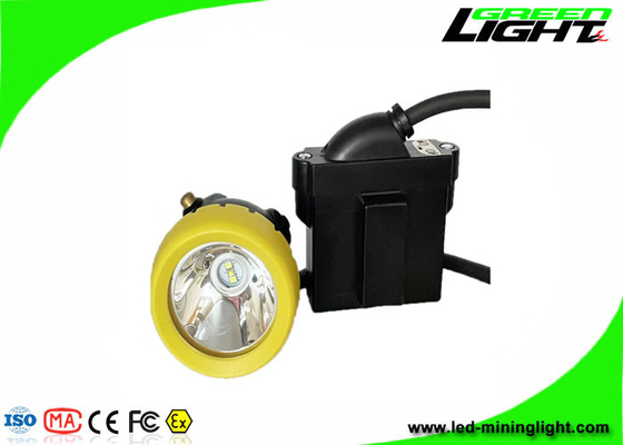 10000 Lux 216lum 7800 MAh LED con cavo Lampada per cappuccio minerario Ricarica USB con funzione di avviso di bassa potenza Lampada frontale per minatore