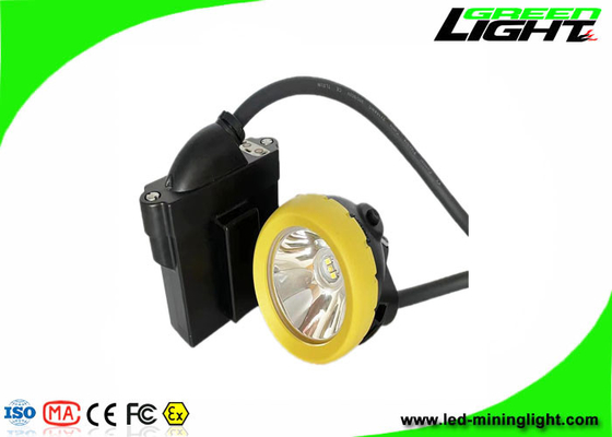 10000 Lux 216lum 7800 MAh LED con cavo Lampada per cappuccio minerario Ricarica USB con funzione di avviso di bassa potenza Lampada frontale per minatore