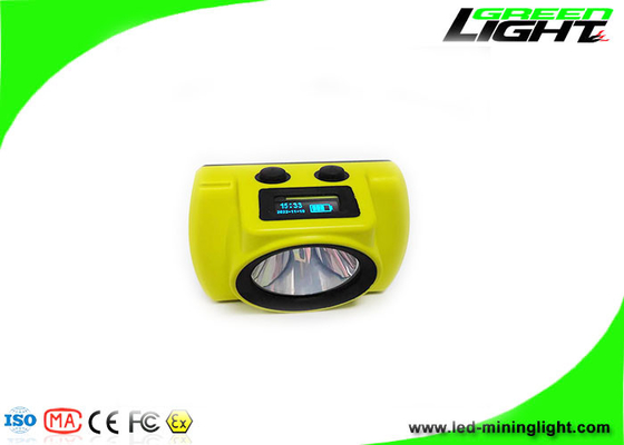 Schermo OLED 18000Lux LED Miner Headlamp Corpo lampada ABS / PC ricaricabile USB magnetico