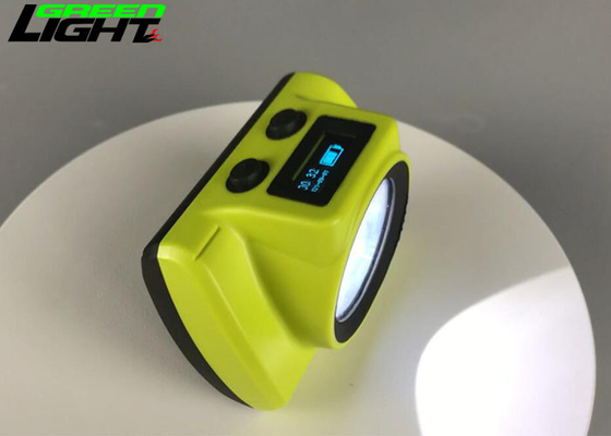 Batteria al litio da 6800 mA con schermo di visualizzazione OLED da 18000 lux per lampada portatile da minatore a LED