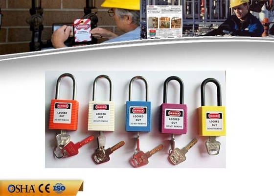 Lucchetti di serrata di sicurezza del dispositivo d'ancoraggio da 38 millimetri, lucchetto materiale di sicurezza dell'ABS
