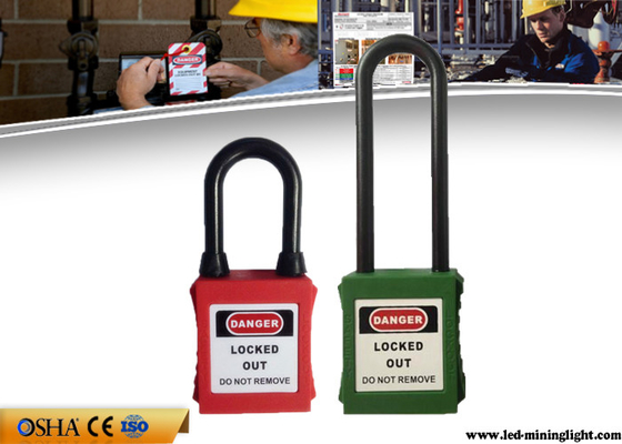 Corpo della serratura dell'ABS con i lucchetti di nylon lunghi di serrata di sicurezza del dispositivo d'ancoraggio di 76mm