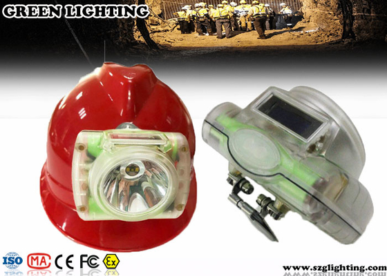 Lampada di cappuccio estraente principale senza cordone dello schermo di OLED, IP68 1W 6000 Lux Mining Hard Hat Lights