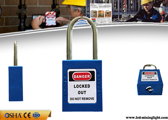 Lucchetti blu di serrata di sicurezza di colore del dispositivo d'ancoraggio d'acciaio dell'attrezzatura 38mm di Loto