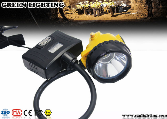 Lampada di minatori principali legata con corde dei semi con luce d'avvertimento posteriore, minatore Headlight di 6.8Ah 3.7V