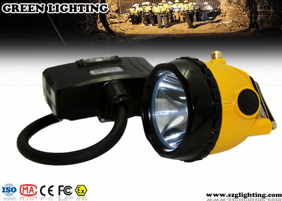 Lampada di minatori principali legata con corde dei semi con luce d'avvertimento posteriore, minatore Headlight di 6.8Ah 3.7V