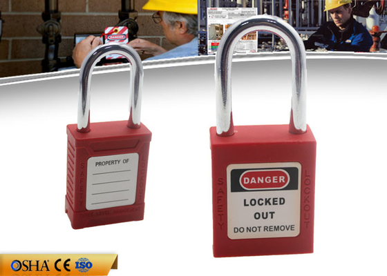 Breve lucchetto rosso di serrata di sicurezza del dispositivo d'ancoraggio ZC-G01, dispositivo d'ancoraggio d'acciaio del corpo dell'ABS