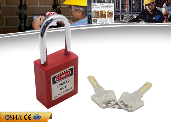 Breve lucchetto rosso di serrata di sicurezza del dispositivo d'ancoraggio ZC-G01, dispositivo d'ancoraggio d'acciaio del corpo dell'ABS