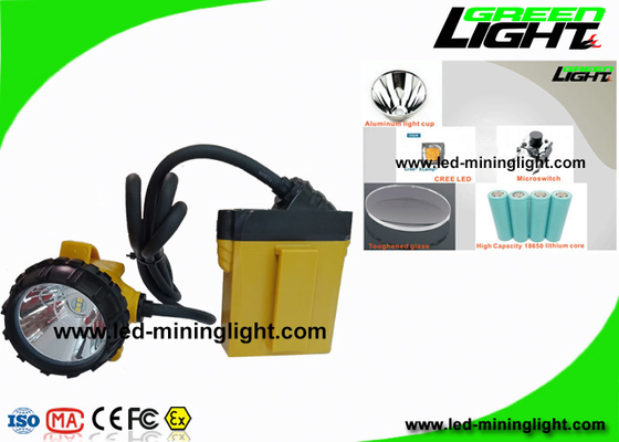 800mA luci carboniere sotterranee ricaricabili 25000 Lux Waterproof Safety Miner Headlight