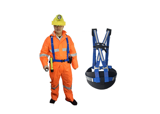 Materiale di poliestere cintura di sicurezza regolabile per minatori con cinture a spalla cintura di supporto per minatori