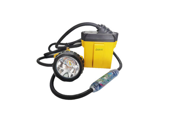 25000lux Led Miner Safety Cap Lamp 10,4Ah Ricaricabile SAMSUNG Battery Miner Cap Lamp con lampada di avvertimento lampeggiante