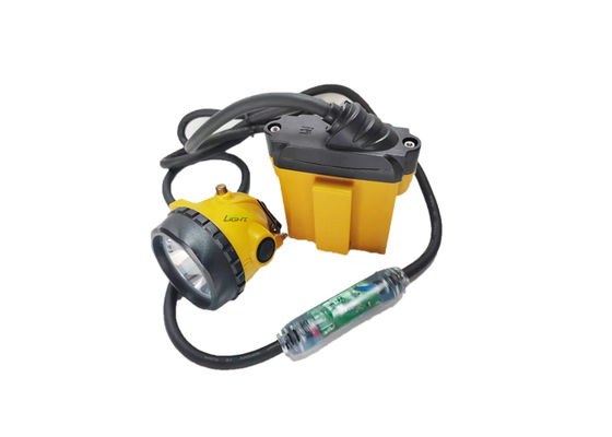 25000lux Led Miner Safety Cap Lamp 10,4Ah Ricaricabile SAMSUNG Battery Miner Cap Lamp con lampada di avvertimento lampeggiante