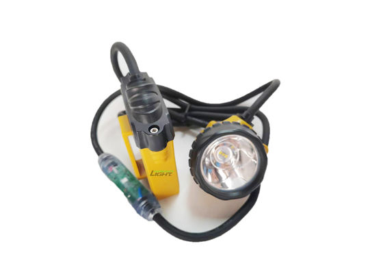 Lampada frontale da minatore con batteria ricaricabile agli ioni di litio da 10,4 Ah, impermeabile IP68, 3W, con luce SOS