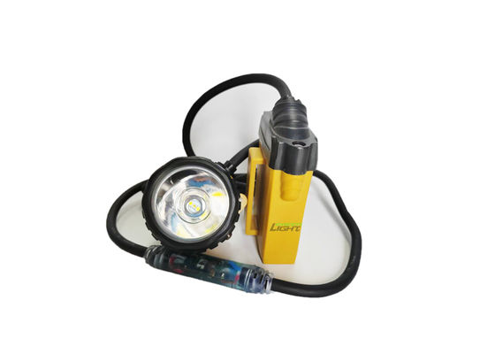 Lampada frontale da minatore con batteria ricaricabile agli ioni di litio da 10,4 Ah, impermeabile IP68, 3W, con luce SOS