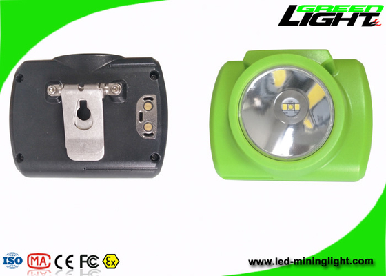 Luce senza cordone della lampada di cappuccio LED del faro 6.4Ah di colore verde 15000lux di capacità ricaricabile della batteria SOS per sicurezza dei minatori