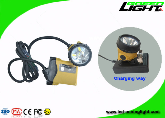 capacità leggera della luce abbagliante 10.4Ah di estrazione mineraria di 25000lux LED con lampeggiante del cavo