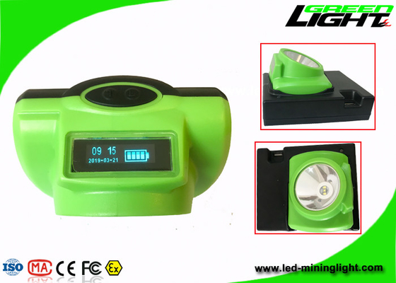 USB che incarica lo schermo leggero di sicurezza OLED del fascio del PC di estrazione mineraria di 13000lux LED del pulsante