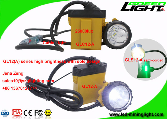 Alta luminosità 25000 Lux Miners Helmet Light con la funzione d'avvertimento di potere basso di SOS