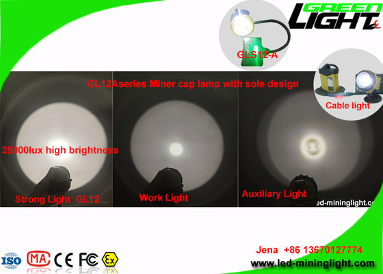 Alta luminosità 25000 Lux Miners Helmet Light con la funzione d'avvertimento di potere basso di SOS