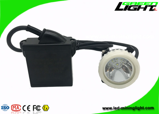Materiale di accensione di tempo del casco LED di estrazione mineraria dell'ABS lungo della luce 6.6Ah Li - di Ion Battery