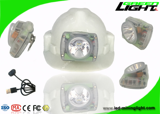 Esplosivo di luminosità della luce 13000lux del casco per minatore del fascio del PC anti con il carico di USB