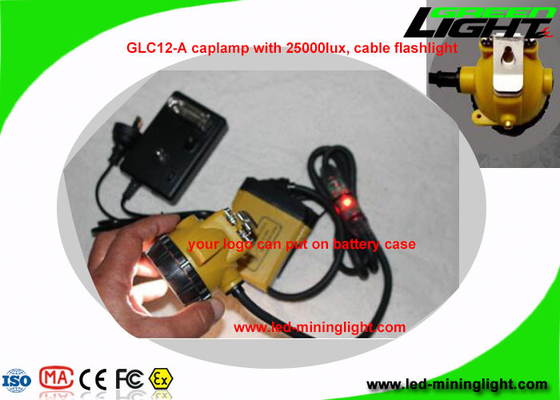 Faro principale ricaricabile protetto contro le esplosioni 25000 Lux With Security Cable Flashlight