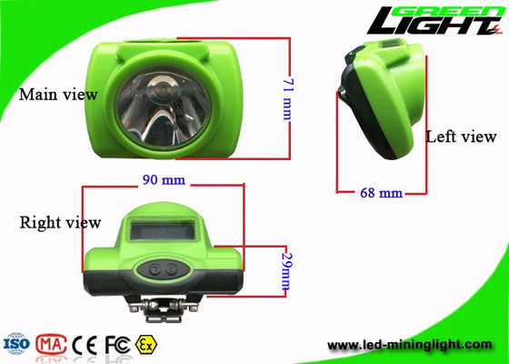 Luci carboniere materiali del PC dell'ABS, batteria estraente principale 3.7v della lampada di cappuccio 6.8Ah