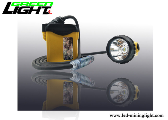 il faro dei minatori delle miniere di carbone 3W, lampada di cappuccio dei minatori di 25000lux 10.4Ah cabla la luce d'avvertimento posteriore