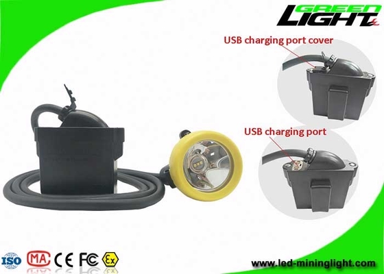 Il casco estraente ricaricabile ha condotto le luci, minatori ricopre il caricatore di USB di sostegno della lampada