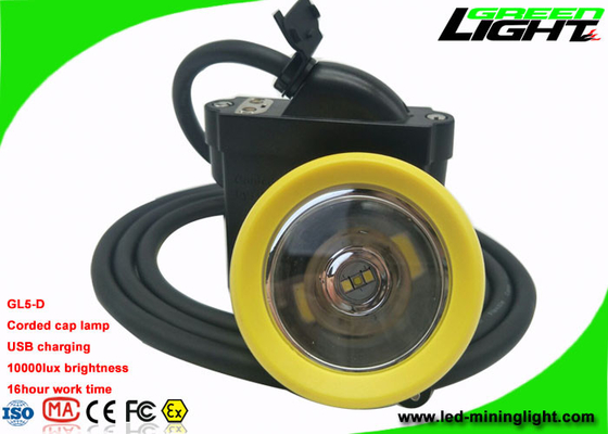 Luminosità capa gialla/verde di cappuccio della lampada del caricatore estraente legato con corde di USB dell'incastonatura 10000lux