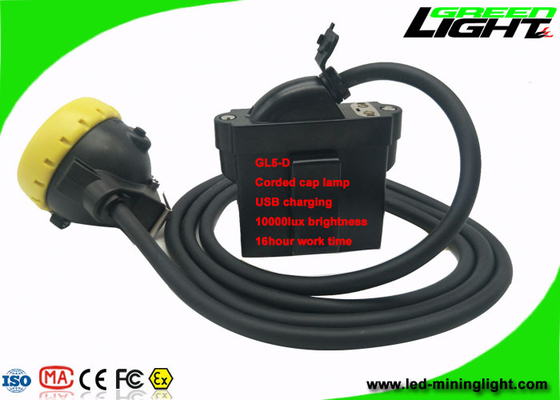 Luminosità capa gialla/verde di cappuccio della lampada del caricatore estraente legato con corde di USB dell'incastonatura 10000lux