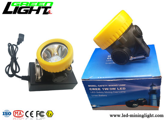 Capacità di piccola dimensione leggera della batteria della lampada di cappuccio dei minatori del LED 5000lux 2.2Ah