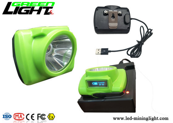 Tassa veloce di USB di sostegno della lampada di cappuccio dei minatori PC/dell'ABS LED 13000lux con lo schermo di OLED