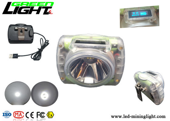La lampada di cappuccio senza cordone ricaricabile dei minatori del LED impermeabilizza 13 ore per la miniera in sotterraneo