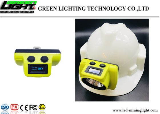 Capacità della batteria della lampada di cappuccio dei minatori dei caschi LED IP68 6.8Ah con lo schermo di OLED
