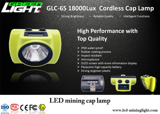 18000lux luci ausiliarie leggere principali della lampada di cappuccio dei minatori di luminosità LED una due