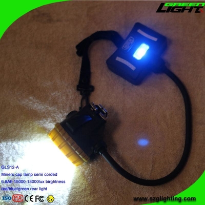 alto potere 1.7W Ip68 delle luci del cappuccio di estrazione mineraria della batteria di 6.8Ah Panasonic per i caschi