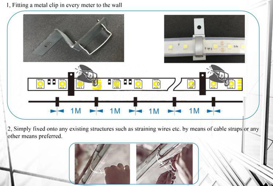 IP68 impermeabile 24V 20m 5050 ha condotto la luce di striscia di estrazione mineraria