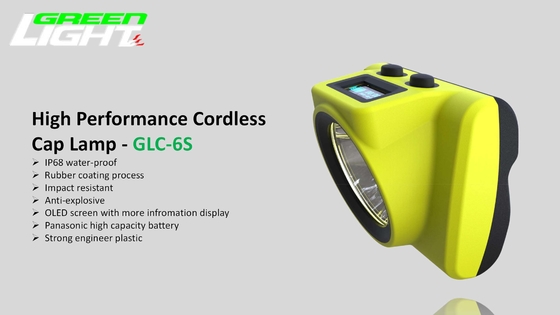 Carico senza cordone della lampada da miniera dello schermo 6.8Ah di OLED 18000lux USB