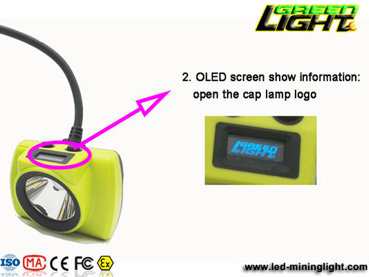 schermo senza cordone di Oled della lampada di cappuccio dei minatori di 25000lux 530LUM 2.96W