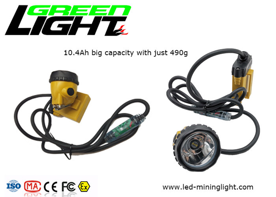 Lampada di cappuccio legata con corde dei minatori lampeggiante del cavo 25000lux 240lum 10.4Ah GLC12-A