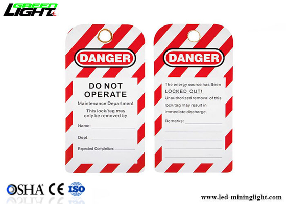 La serrata della sicurezza del PVC l'OSHA di logo dell'OEM etichetta il colore su misura