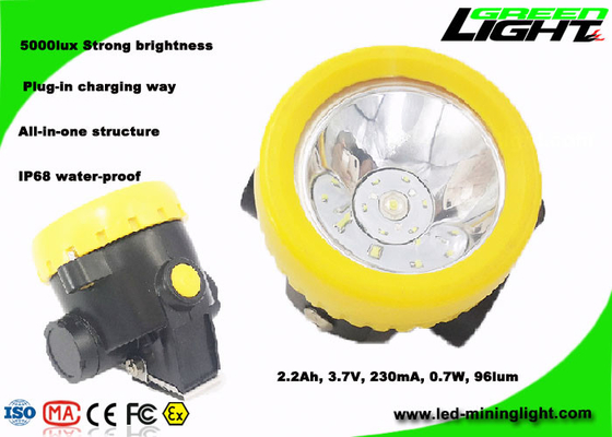 lampada da miniera principale senza cordone di 230mA 4000lux 96lum sotterraneo