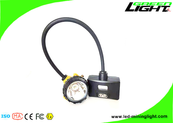 faro principale modo caricantesi lampeggiante della batteria due di 221lum 15000 Lux Corded Mining Cap Lamp 6.8Ah Panasonic per estrazione mineraria