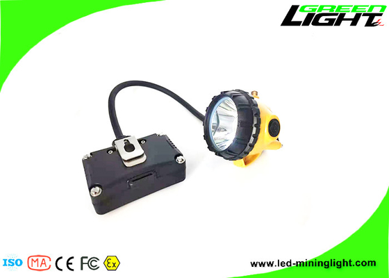 faro principale modo caricantesi lampeggiante della batteria due di 221lum 15000 Lux Corded Mining Cap Lamp 6.8Ah Panasonic per estrazione mineraria