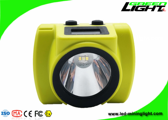 la lampada di cappuccio senza cordone dei minatori 6.8Ah 18000lux IP68 impermeabilizza con il materiale ignifugo di Bayer dello schermo di OLED