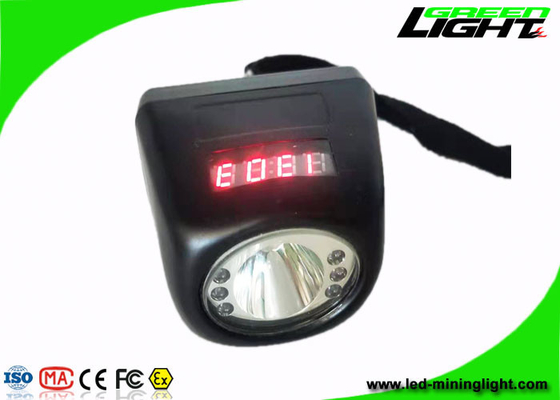 221lum 8000Lux Coal Miners Hat Light Faro schermo digitale ricaricabile impermeabile