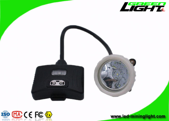 Luce per elmetto da miniera con cavo 10000 Lux Lampada frontale ricaricabile per minatori Batteria agli ioni di litio da 5200 mAh con spia posteriore