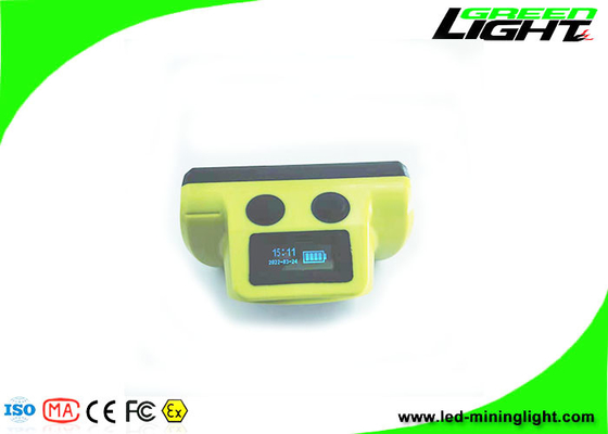 Schermo OLED 18000 Lux LED Tappo da miniera Luci a prova di esplosione 6.8Ah Faro ricaricabile senza fili per minatori